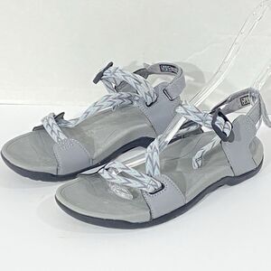 Viakix All-Terrain SIZE 8 Adjustable GRAY Strappy Walking Sandal Women COMFORT